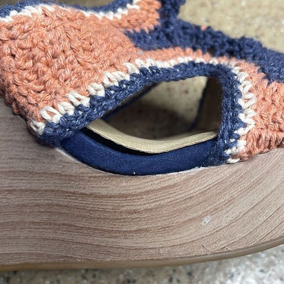 Lucky Brand RIVERR Crochet Boho Wedge Sandals 7 - Picture 10 of 15